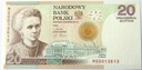 2011 20 zł złotych Maria Skłodowska-Curie banknot kolekcjonerski (nr 2)