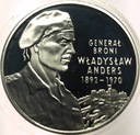 10 zł złotych 2002 Generał Władysław Anders maki SREBRO