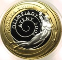10 zł złotych 2004 Ateny Igrzyska dyskobol platerowana złotem SREBRO