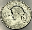 1 zł złoty 1925 Żniwiarka Kobieta i kłosy kropka SREBRO