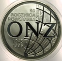 20 zł złotych 1995 ONZ 50 rocznica powstania SREBRO