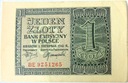 1941 1 zł Jeden Złoty, seria BE (nr 2)