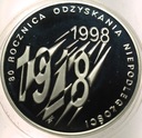 10 zł złotych 1998 Niepodległość 1918 SREBRO