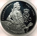 10 zł złotych 2005 Stanisław August Poniatowski PÓŁPOSTAĆ SREBRO