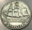 2 zł złote 1936 Żaglowiec Żaglówka Statek SREBRO (nr 3)