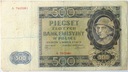 1940 500 zł Pięćset Złotych seria A Góral (nr 3)