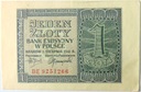 1941 1 zł Jeden Złoty, seria BE (nr 1)