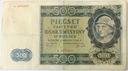 1940 500 zł Pięćset Złotych seria A Góral (nr 1)