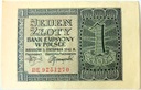 1941 1 zł Jeden Złoty, seria BE (nr 1)