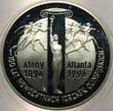 10 zł złotych 1995 100 Lat Igrzysk Ateny Atlanta SREBRO