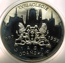 20 zł złotych 1996 Tysiąclecie Gdańska SREBRO (nr 2)