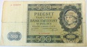 1940 500 zł Pięćset Złotych seria A Góral (nr 2)