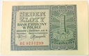 1941 1 zł Jeden Złoty, seria BE (nr 2)