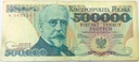 1990 500000 zł złotych Sienkiewicz seria N