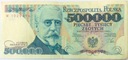 1990 500000 zł złotych Sienkiewicz seria W
