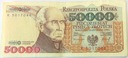 1993 50000 zł złotych Staszic seria K (nr 2)