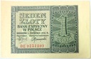 1941 1 zł Jeden Złoty, seria BE (nr 2)