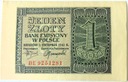1941 1 zł Jeden Złoty, seria BE (nr 1)