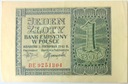 1941 1 zł Jeden Złoty, seria BE (nr 2)