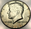 USA 1/2 Dolara 1967 Half Dollar Liberty JFK John F Kennedy SREBRO