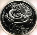 20 zł złotych 2009 Jaszczurka Zielona Zwierzęta Świata SREBRO