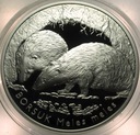 20 zł złotych 2011 Borsuk Zwierzęta Świata SREBRO