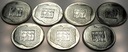 LOT zestaw 7 x 200 zł 1974 XXX lat PRL SREBRO