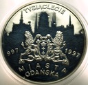 20 zł złotych 1996 Tysiąclecie Miasta Gdańska SREBRO