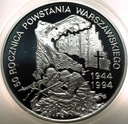 300000 zł złotych 1994 Powstanie Warszawskie 50 rocznica SREBRO