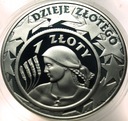10 zł złotych 2004 1 zł 1924 Żniwiarka Dzieje Złotego SREBRO