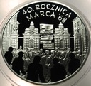 10 zł złotych 2008 MARZEC 1968 40 rocznica marca '68 SREBRO (nr 1)