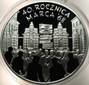 10 zł złotych 2008 MARZEC 1968 40 rocznica marca '68 SREBRO (nr 3)