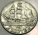 2 zł złote 1936 Żaglowiec Żaglówka Statek SREBRO