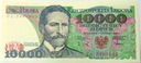 1988 10000 zł złotych Wyspiański, seria CL (nr 2)