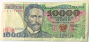 1988 10000 zł złotych Wyspiański, seria CS