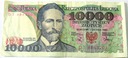1988 10000 zł złotych Wyspiański, seria DT