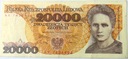 1989 20000 20.000 zł złotych Skłodowska seria AK