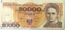 1989 20000 20.000 zł złotych Skłodowska seria AP