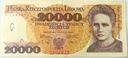 1989 20000 20.000 zł złotych Skłodowska seria P