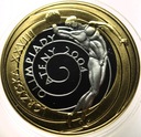 10 zł złotych 2004 Ateny Igrzyska dyskobol platerowana złotem SREBRO