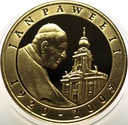 10 zł złotych 2005 Jan Paweł II platerowana złotem SREBRO