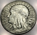 10 zł złotych 1932 Głowa Kobiety Polonia Babka SREBRO