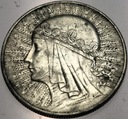 10 zł złotych 1933 Głowa Kobiety Polonia Babka SREBRO