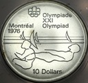 Kanada 10 Dolarów 1975 Montreal Żeglarstwo SREBRO
