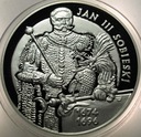 10 zł złotych 2001 Jan III Sobieski SREBRO PÓŁPOSTAĆ (nr 1)