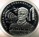 10 zł złotych 2010 KL Auschwitz Auschwitz-Birkenau Pilecki SREBRO (nr 2)