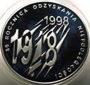10 zł złotych 1998 Niepodległość 1918 SREBRO
