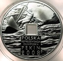 10 zł złotych 2008 Pekin Olimpiada Reprezentacja OTWÓR SREBRO
