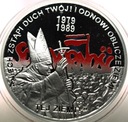 10 zł złotych 2009 Wybory 4 VI 1989 Solidarność Jan Paweł II SREBRO (nr 1)