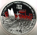 10 zł złotych 2009 Wybory 4 VI 1989 Solidarność Jan Paweł II SREBRO (nr 2)